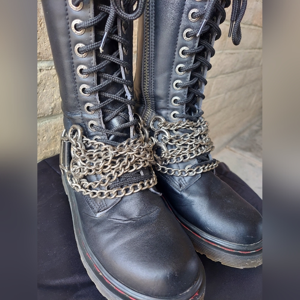Demonia Disorder 301 Brass Knuckle Boots RARE - Picture 5 of 12